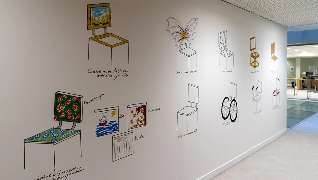 …Et le temps passe, Esther Ferrer, vue d'exposition © Marc Domage