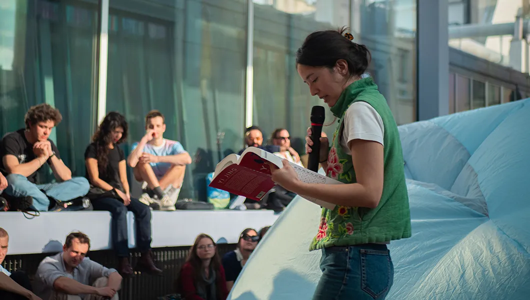 Un Grain de Marguerite Li-Garrigue, prix Emmaüs Solidarité 2023, à Lafayette Anticipations © Jean-Baptiste Aubard